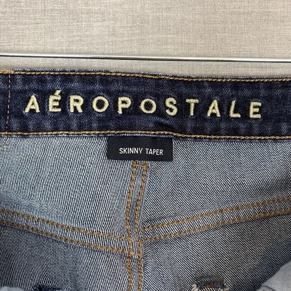Aeropostale Skinny Taper Jeans 28 X 32 Blue Mid Rise - Picture 6 of 8